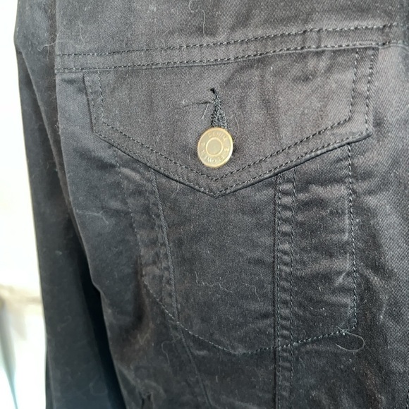 Denim & Flower Ricky Singh Black Men's Trucker Jacket Outerwear Stretch L NWOT - Picture 5 of 13